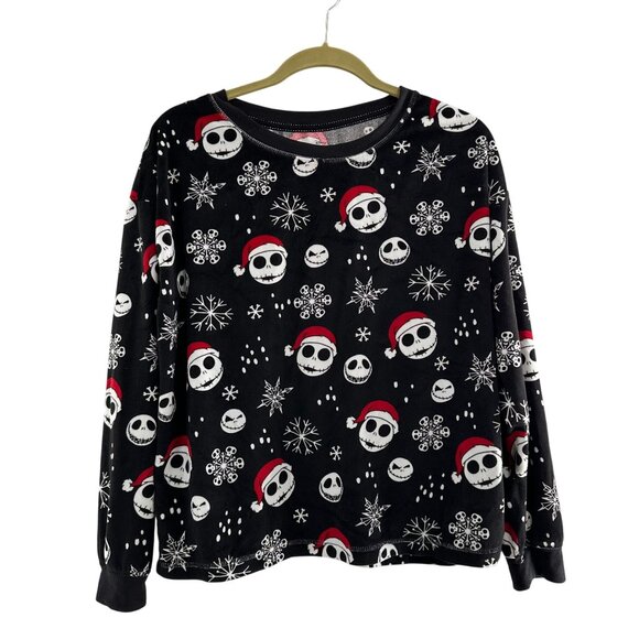 Disney Tops - Disney Tim Burtons The Nightmare Before Christmas Black Sleepwear Top M Santa